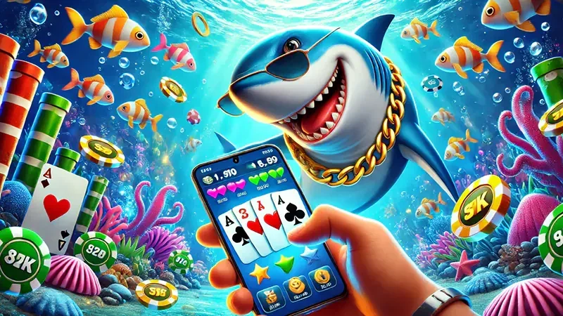 Suasana visual permainan tembak ikan bawah laut OKJKT