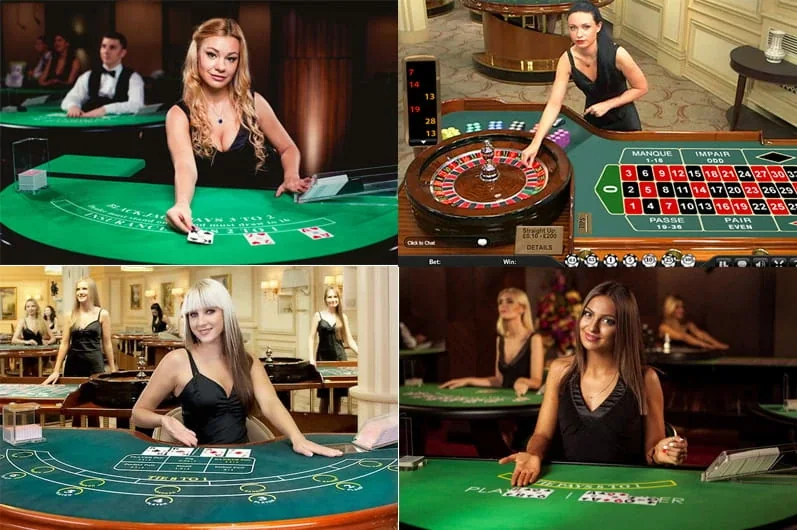 Dealer memandu permainan pada ruang kasino live OKJKT